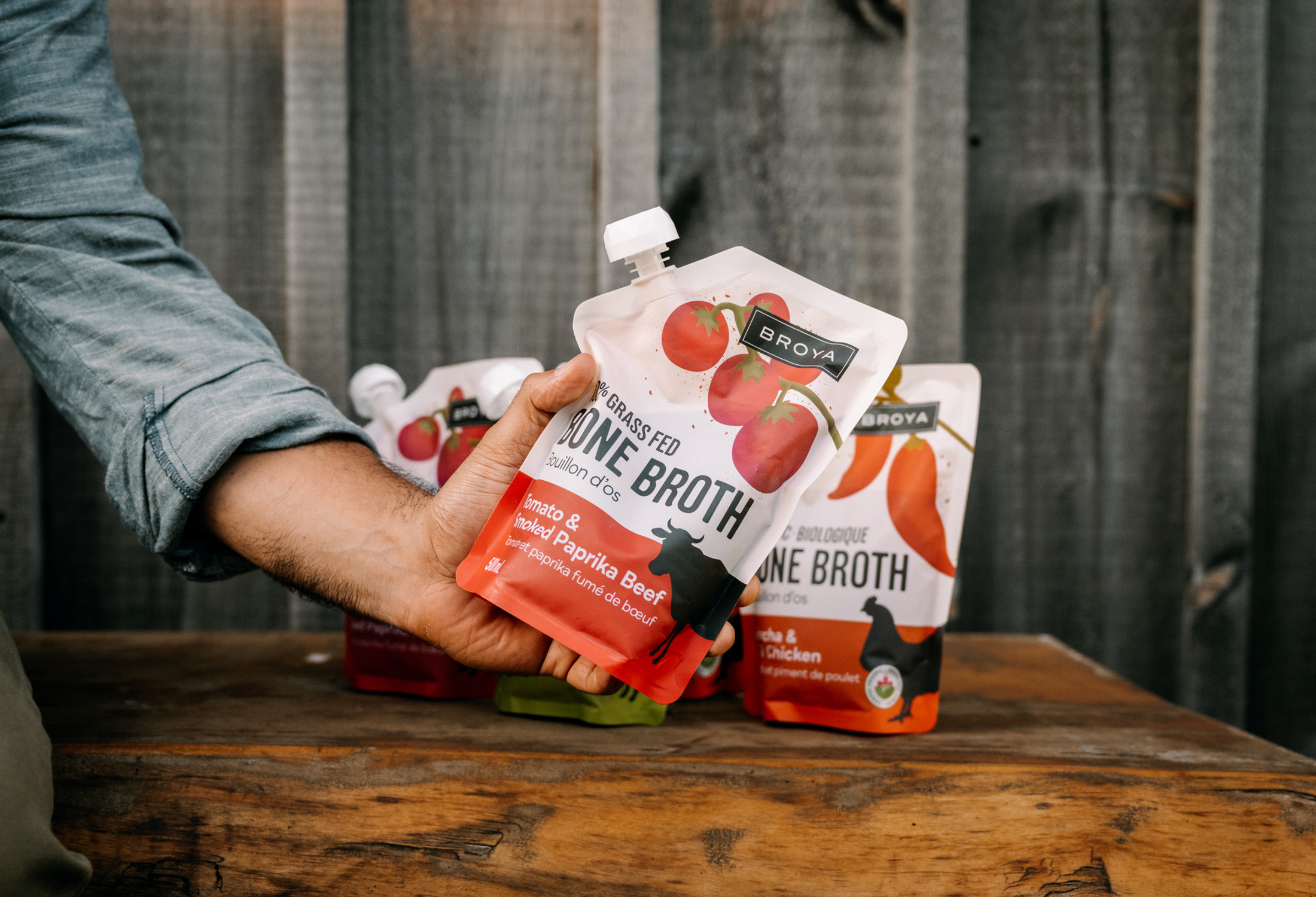 Broya bone broth product lifestyle photography